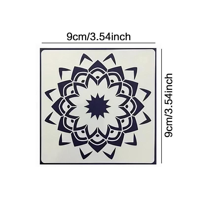 Mandala Pattern Painting Stencil, 36pcs set DIY Decorative Painting Template, Wall Painting Template for Wood Tile Fabric