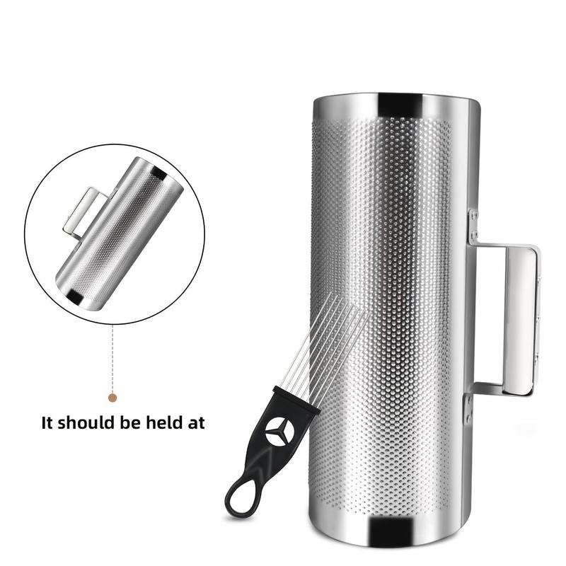 Stainless Steel Guiro Instrument with Scraper, 1 Set Professional Band Accompaniment Sand Hammer Guiro Shaker, Music Accessories for Home & Studio