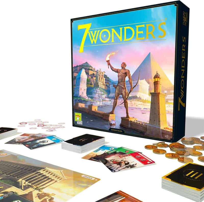 7 Wonders Board Game BASE GAME (New Edition), 3-7 Players, Civilization and Strategy Board Game, Game for Friends, Family, and Strategy Lovers