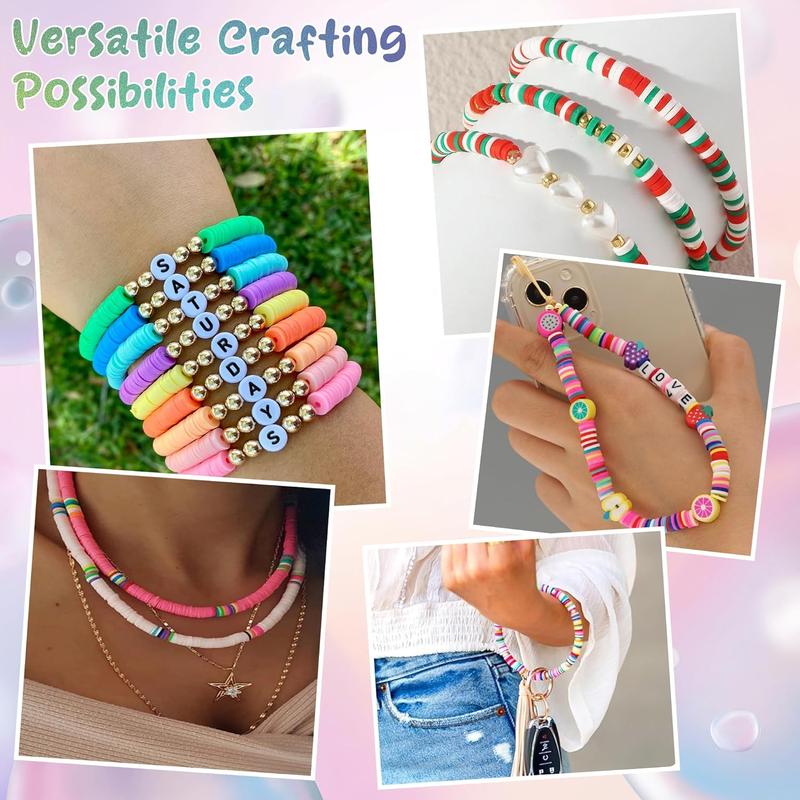 Stocking Stuffers for  - 3000 Clay Beads Bracelet Making Kit - Preppy  Inspired Friendship Bracelets - Christmas Arts and Crafts Gift for Ages 6-12 Girl,Party Favors for