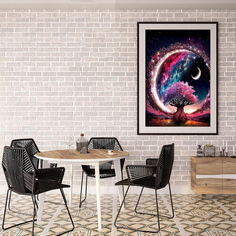 Diamond Painting Kits for Adults,5D Full Round Drill Diamond Art,Moon Tree of Life Diamond Painting Crystal Rhinestone Embroidery Craft Kits for Home Wall Decor Gifts 20x16inch