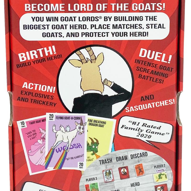 Goat Lords - Most Addicting Card Game for Adults, Teens, Kids (Boy and Girl) Ages 7 and Up, Board & Card Games for Family Game Night, Great Gift Idea!