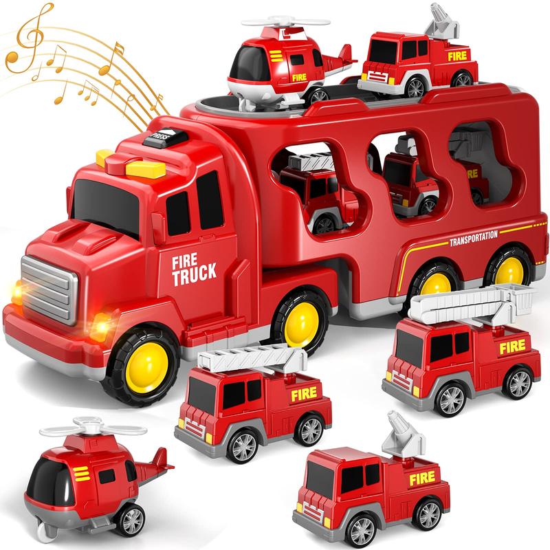 Engineering Vehicles, Police Vehicles, Fire Trucks, Green Military Vehicles, Blue City Cars, 5-in-1, 7-in-1, Various Specifications, Pull-back Cars, Toy Cars Christmas Birthday Gift