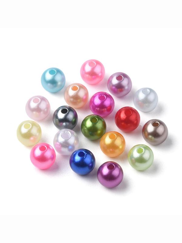 Mixed Color Round Beads, DIY Jewelry Making Supplies for Bracelet & Necklace, Fashion Accessories for Women & Girls