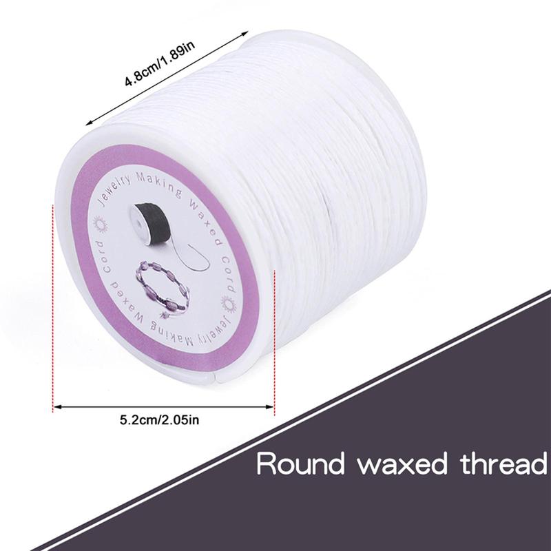 0.5mm Waxed Thread, 1 Roll 116 Yard Jewelry Making Waxed Cord, DIY Bracelet Rope, Necklace Making Thread, Jewelry Making Supplies