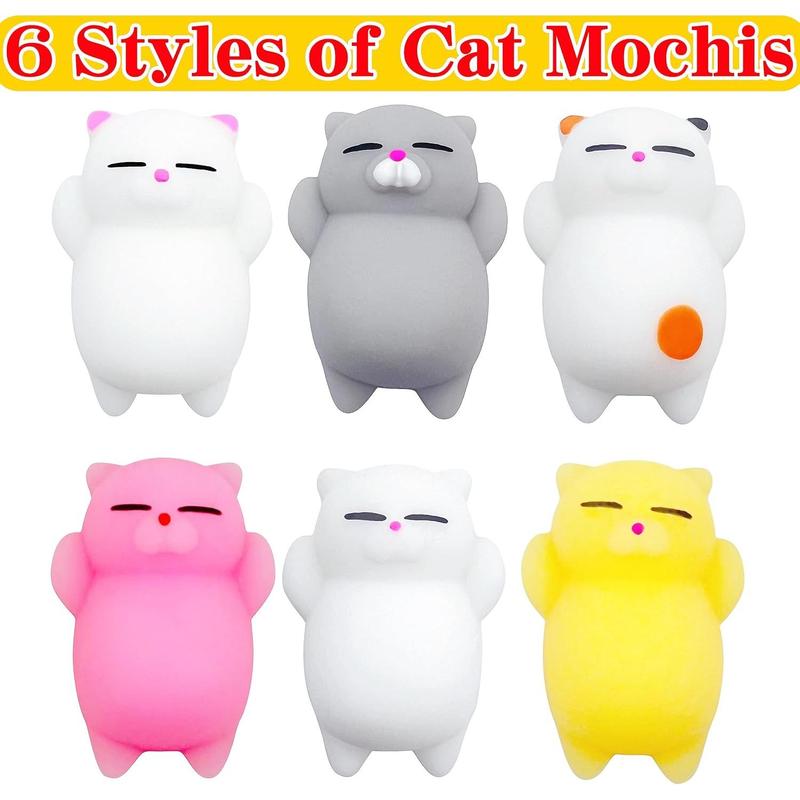 20pcs Mochi Soft Toys Party Favors for Kids, Mini Cute Soft Mochi for Kids, Sensory Squeeze Toys, Bulk, Great as Kids Prizes, Easter Basket and Gift Bag Fillers