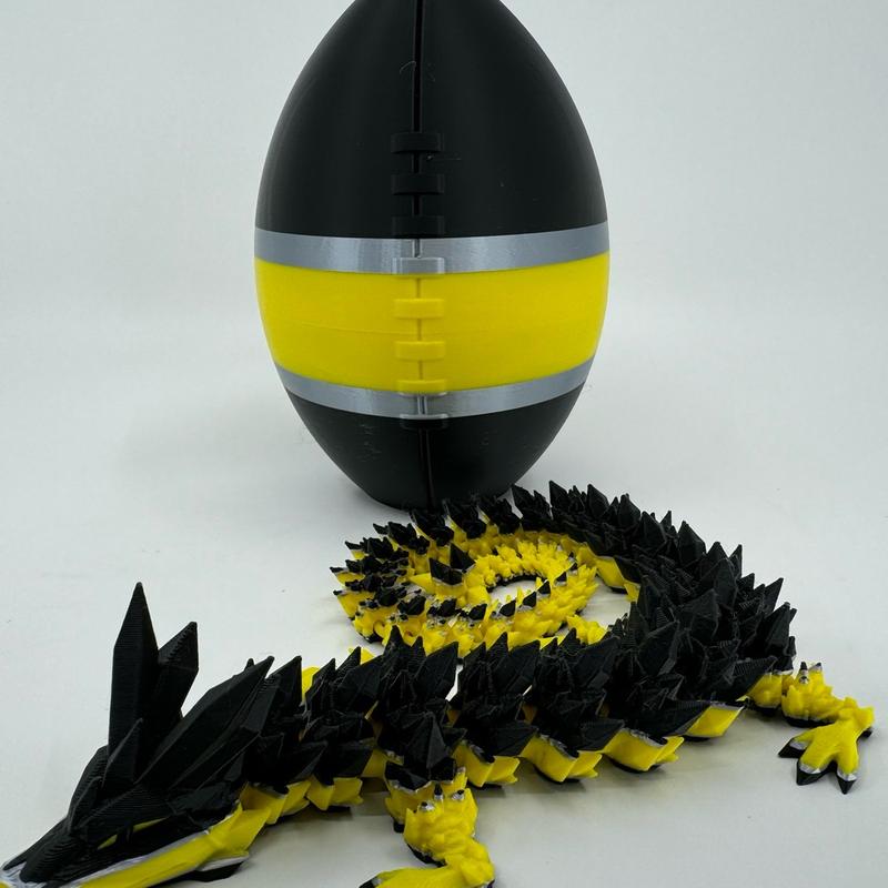 Football Egg and Dragon Combo 3D Printed Football Team Inspired animal statue creative animal