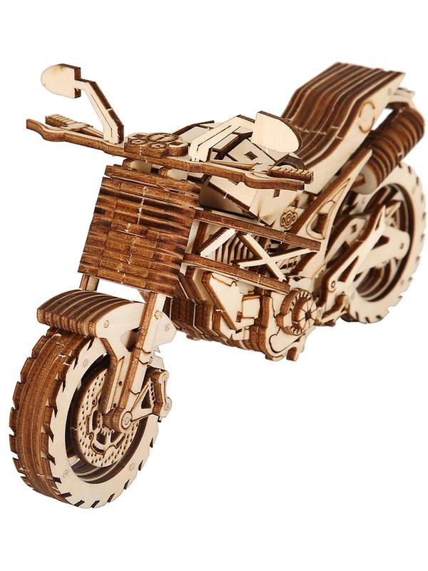 3D Motorcycle for Adults - Motorcycle Building Kit Adult - Wooden Model for Adults to Build - Build Your Own Motorcycle Kit - 3D Wooden Puzzle Model Motorcycle Kit to Build