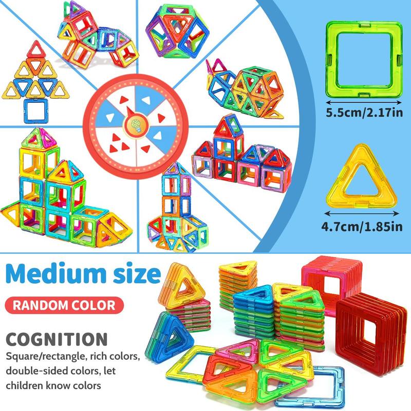 Random Color Tiles Building Blocks, 40pcs 80pcs Colorful Creative Constructor Set Toys, Sensory Montessori Toys, Educational Toys for Birthday Gifts, Christmas Gift