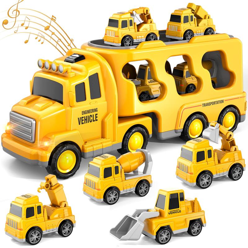 Engineering Vehicles, Police Vehicles, Fire Trucks, Green Military Vehicles, Blue City Cars, 5-in-1, 7-in-1, Various Specifications, Pull-back Cars, Toy Cars Christmas Birthday Gift