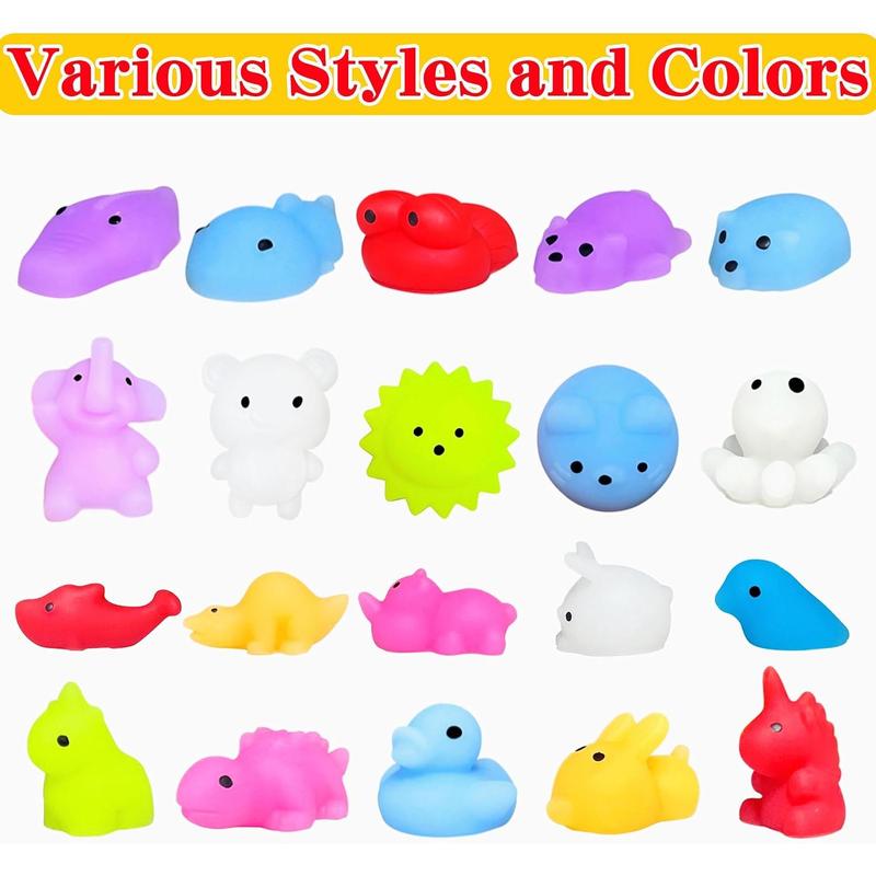 20pcs Mochi Soft Toys Party Favors for Kids, Mini Cute Soft Mochi for Kids, Sensory Squeeze Toys, Bulk, Great as Kids Prizes, Easter Basket and Gift Bag Fillers