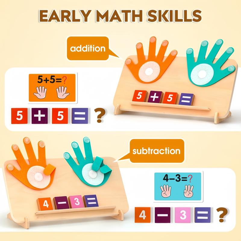 Montessori Educational Math Number Learning Wooden Toy for Boys and Girls, Birthday Gift, Christmas Gift, Number Counting Blocks for Early Math Skills