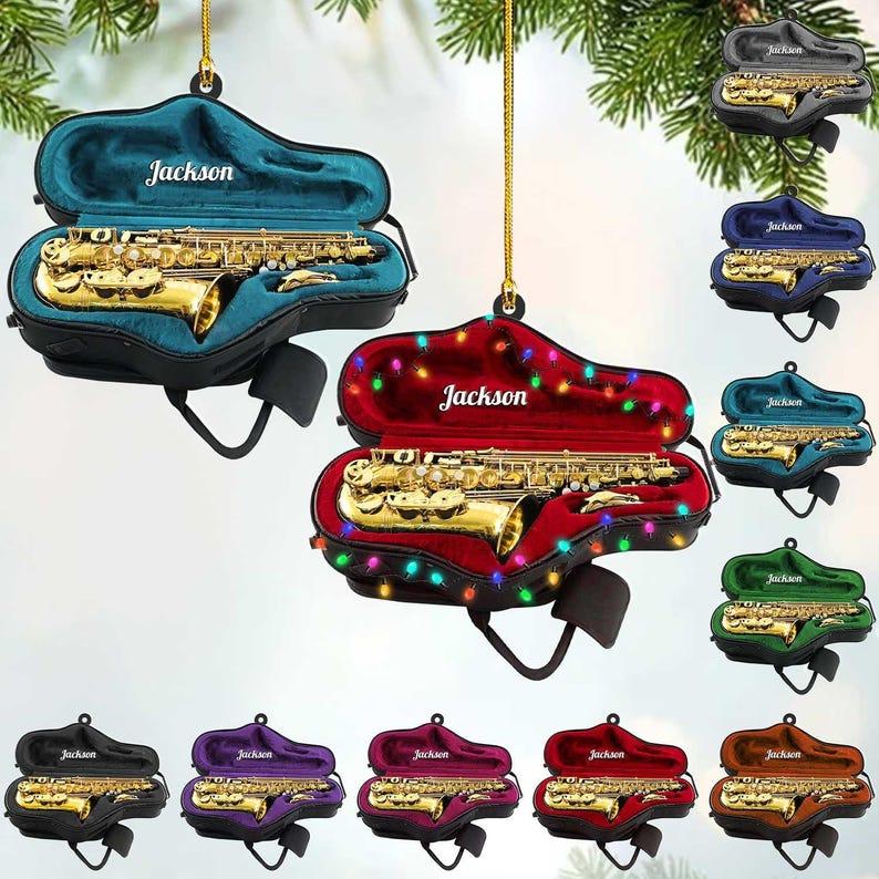 (*Add Custom in seller message) Personalized Saxophone Ornament, Saxophone Player, Saxophone Gifts