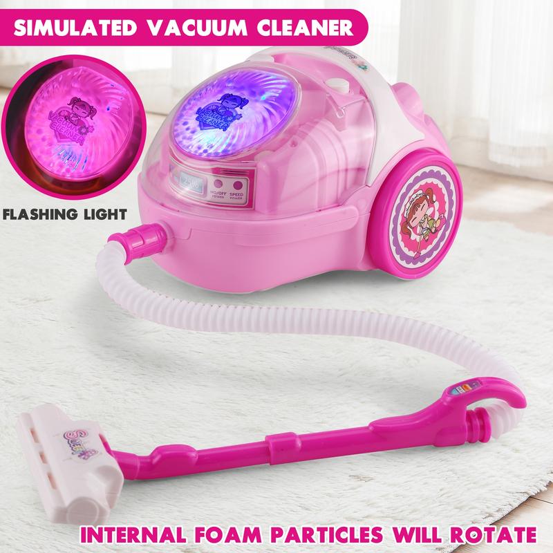 Children's Home Appliance Toy Set for Girls, Featuring Juicer, Vacuum Cleaner, Washing Machine, Sewing Machine, Iron, Refrigerator, Oven, and Mixer