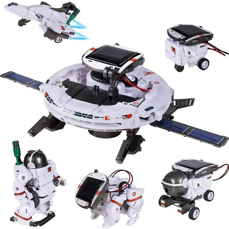 6-in-1 STEM Solar Robot Kit Toys Gifts For Kids 8 9 10 11 12 13 Years Old, Educational Building Science Experiment Set Birthday For Kids Boys Girls, Halloween, Christmas and Thanksgiving Day gift