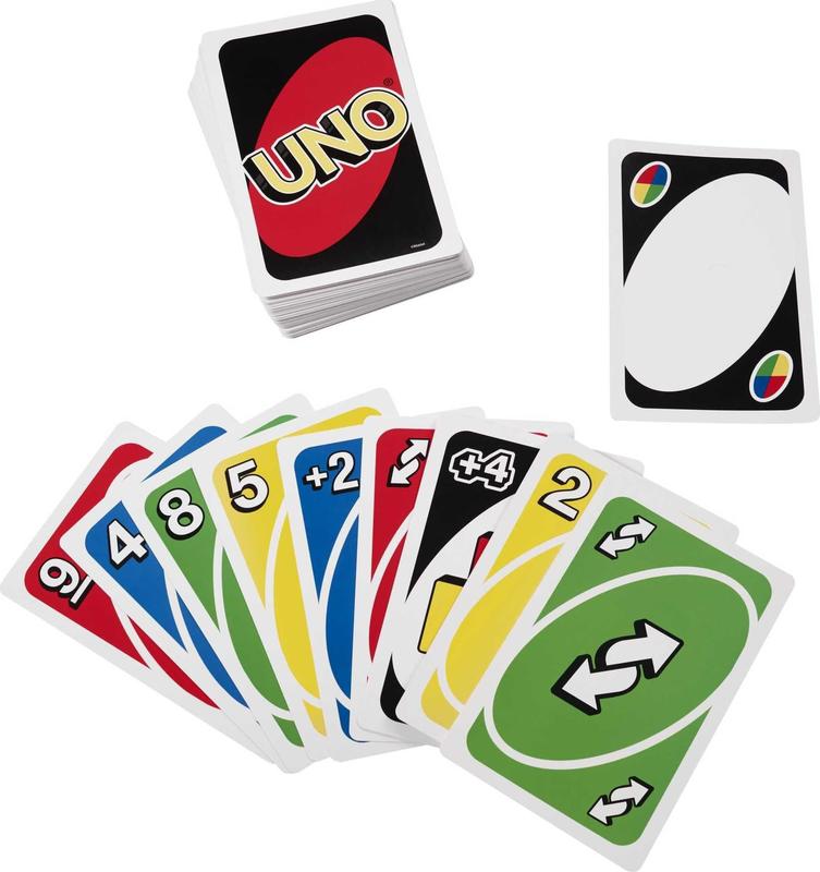 Mattel Games ​Giant UNO Official Card Game for Kids, Adults & Family Night, Oversized Cards & Customizable Wild Cards for 2-10 Players