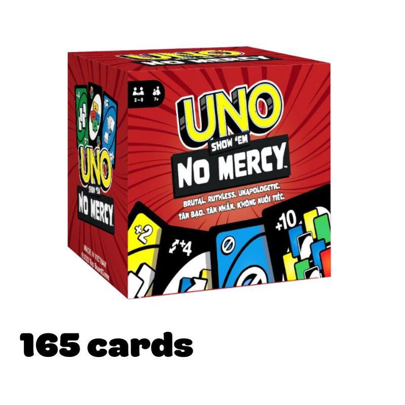 UNO NO MERCY PLUS: UNO NO MERCY PLUS for Family and Friends, Ideal for Parties and Travel, Infinite Destruction Power, Extreme Rules for Next- level Fun, UNO CARD GAME TOP BOARD GAME