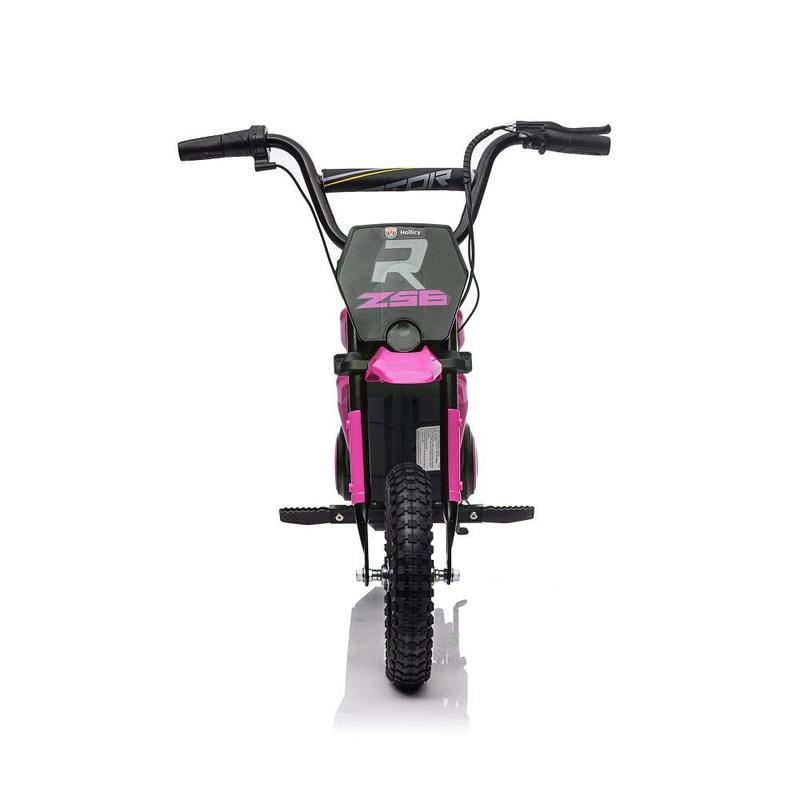 Pink Red Blue Green 24V14ah Kids Ride On 24V Electric Toy Motocross Motorcycle Dirt Bike-XXL large,Speeds up to 14.29MPH,Dual Suspension, Hand-Operated Dual Brakes, Twist Grip Throttle, Authentic Motocross Bike Geometry,Birthday Christmas Gift