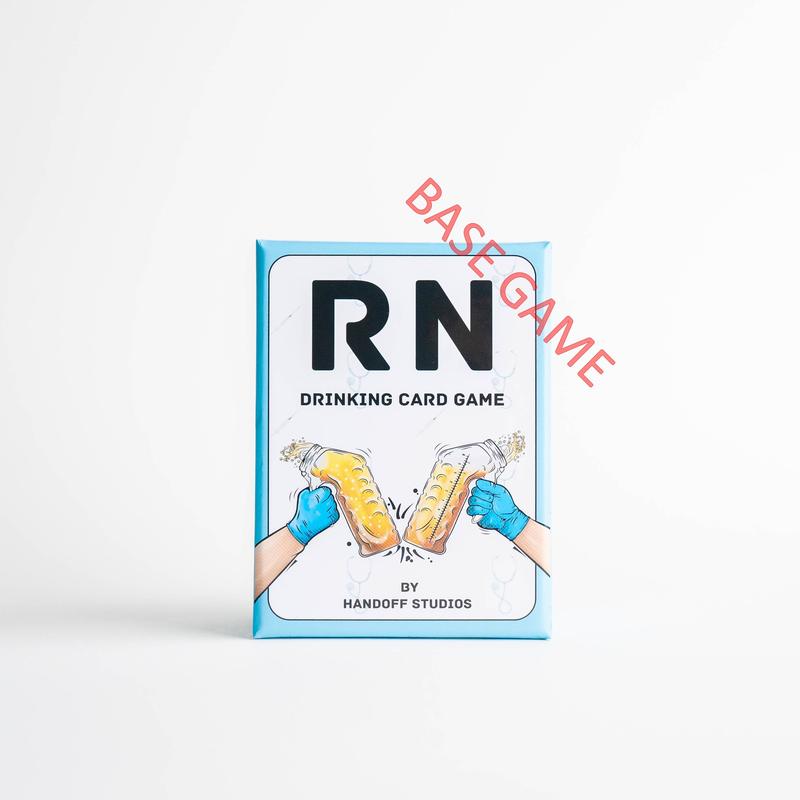 RN Drinking Card Game Original Deck of 100 Cards - The Ultimate Nursing-Themed Drinking Game for Nurses BASE PACK