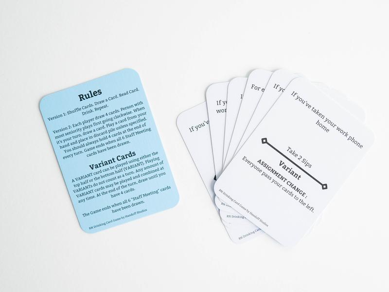 RN Drinking Card Game Original Deck of 100 Cards - The Ultimate Nursing-Themed Drinking Game for Nurses BASE PACK