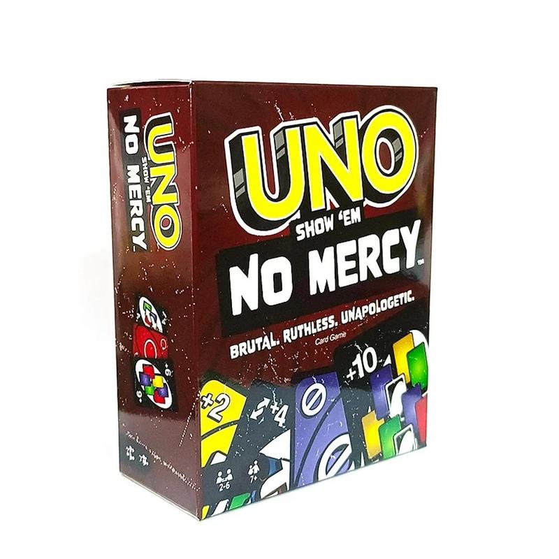 Games UNO Show 'em No MercyCardGame in Storage & Travel Tin forKidsAdults & Family Night