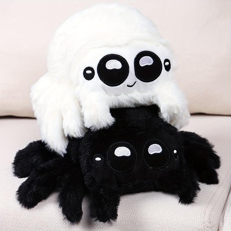 Cuddly Spider Plush Toy In Black, White & Gray - Perfect For Home Decor, Holiday Displays & Gifts For Friends On Valentine'S Day Or Birthdays