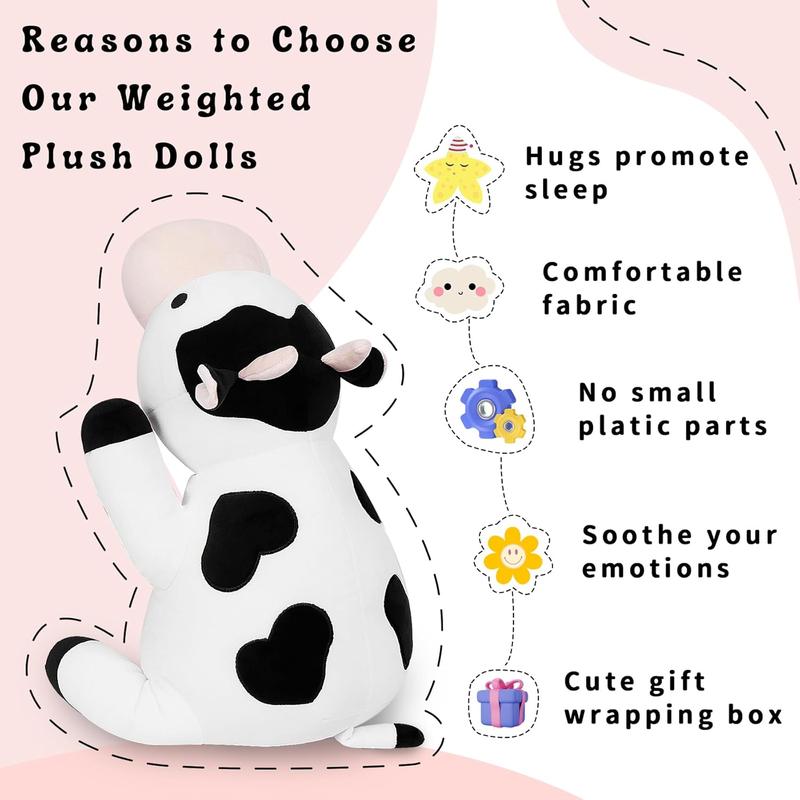 Milk Cow Weighted Plush, 24