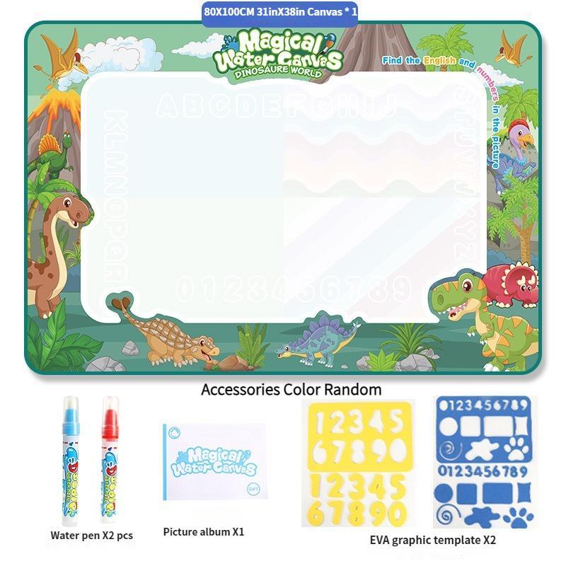 Magic Water Drawing Mat Painting Kit, 1 Set Drawing Doodle Pad with Stamps Templates & Water Pens, DIY Art Supplies, Thanksgiving, Christmas Gift