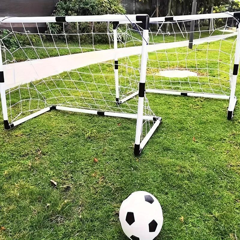 Teenagers Football Goals Suit, Including Football and Air Pump | Portable Soccer Goals, with Ball Net and 6-Inch Football and Air Pump | Children's Activities, Practice Size Equipment | Travel and Backyard Play Toys, Suitable for Children