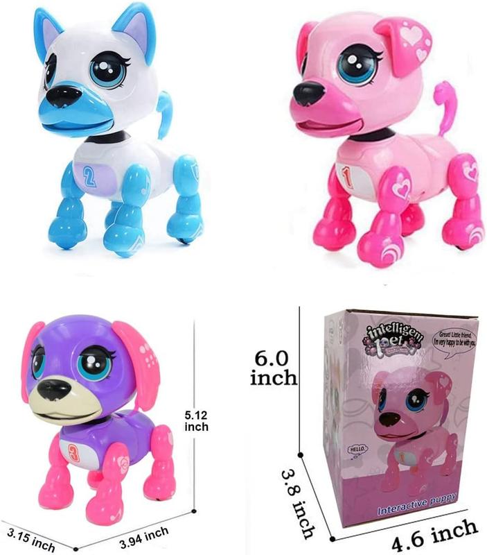 Interactive Puppy - Smart Pet, Electronic Robot Dog Toys for Age 3 4 5 6 7 8 Year Old Girls, Gift Idea for Kids  Voice ControlIntelligent Talking (Dark Purple)