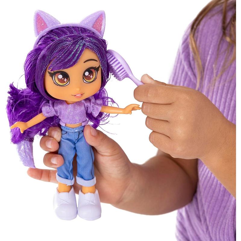 Aphmau Fashion Doll & Accessories Sparkle Edition, 5 Mystery Surprise Toys, Exclusive Glitter MeeMeows Mini Figure, Official Merch, 7 inch