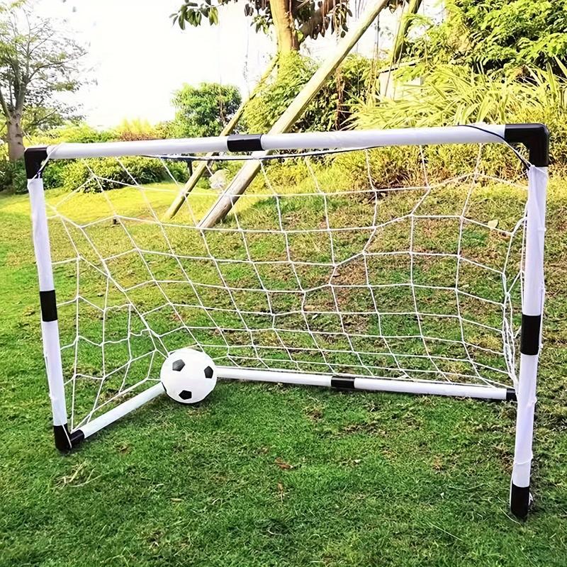 Teenagers Football Goals Suit, Including Football and Air Pump | Portable Soccer Goals, with Ball Net and 6-Inch Football and Air Pump | Children's Activities, Practice Size Equipment | Travel and Backyard Play Toys, Suitable for Children