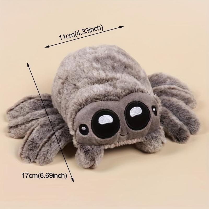 Cuddly Spider Plush Toy In Black, White & Gray - Perfect For Home Decor, Holiday Displays & Gifts For Friends On Valentine'S Day Or Birthdays