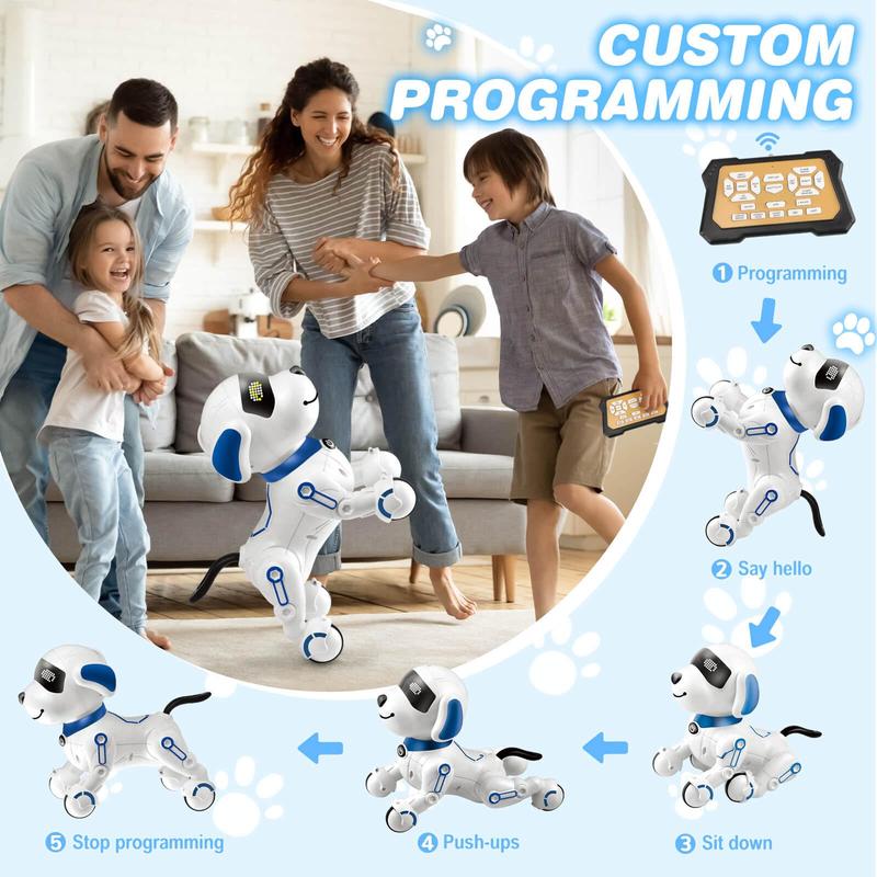 Remote Control Robot Dog Toy for Kids 5-7 Years Old, Pet Puppy Robotic Toy, Smart Robot Dog, Interactive Touch Walking Talking Toys for Boys Girls, Gifts for 3 5 6 7 8 Years Old