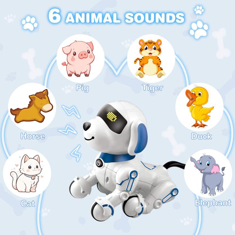 Remote Control Robot Dog Toy for Kids 5-7 Years Old, Pet Puppy Robotic Toy, Smart Robot Dog, Interactive Touch Walking Talking Toys for Boys Girls, Gifts for 3 5 6 7 8 Years Old