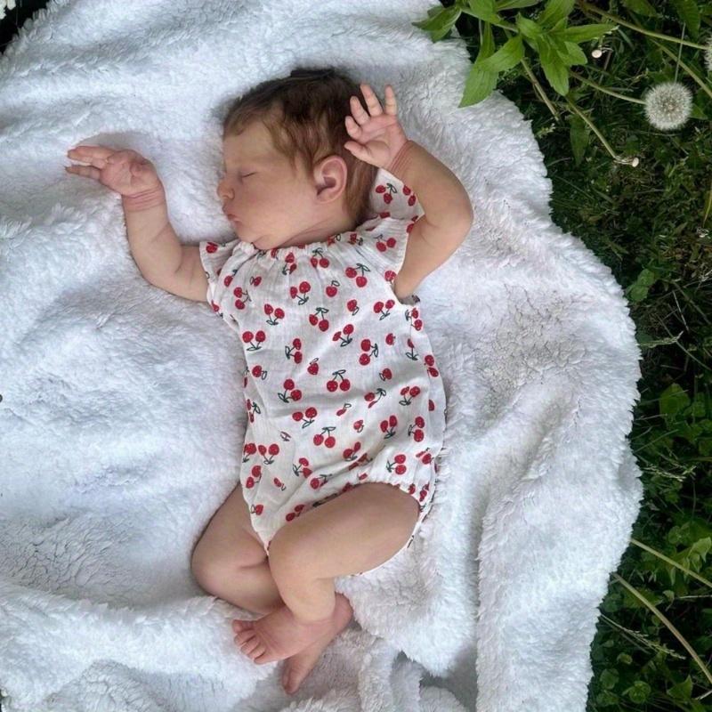 reborn babydoll,50cm 20inches Realistic Sleeping Baby Doll - Soft Silicone Body, Visible Veins, 3D-painting Skin, Reborn Doll with Cloth Body and Realistic Details