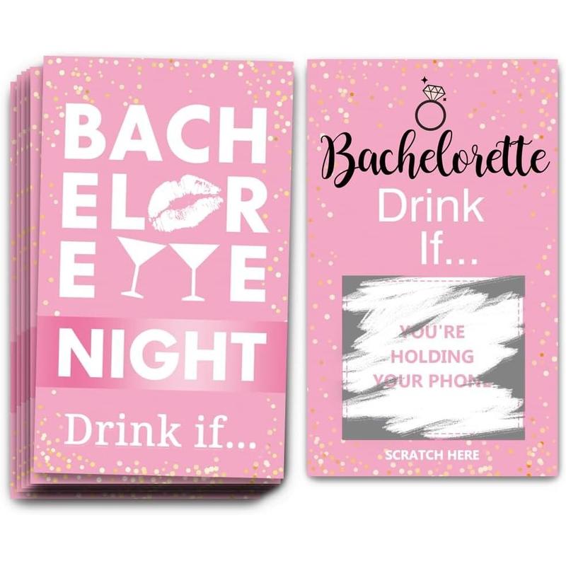 Bachelorette Party Drinking Games Drink If Games Scratch off Cards Perfect for Girls Night Out Activity,Bridal Showers,Bridal Parties,Wedding Showers,Engagement and Birthday-40 sheets