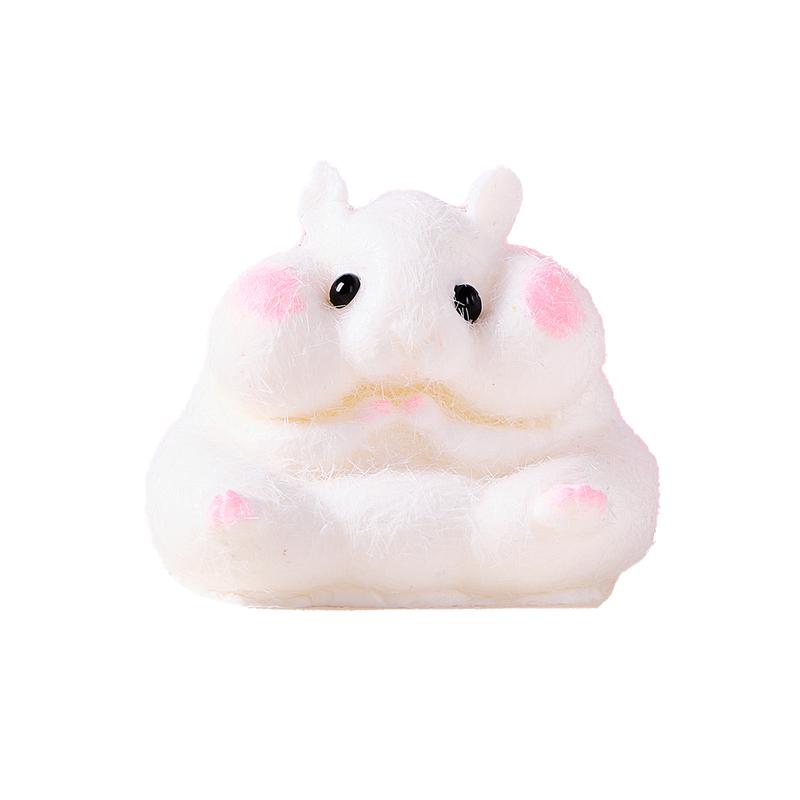 Tabasquishy Handmade White Hamster Taba Squishy – Perfect Stress Relief Toy