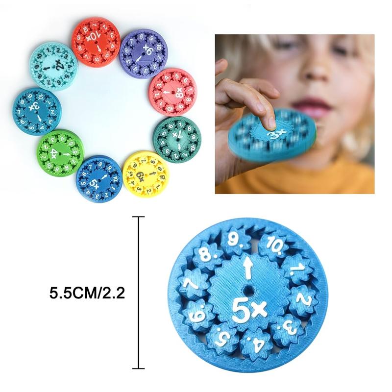 Math Fidget Spinners, Math Fact Fidget Spinner, Multiplication and Division Fidget Spinner Toy for Stimmers and Fidgeters Who are Learning Math (Multiply Or Divide 9pack)