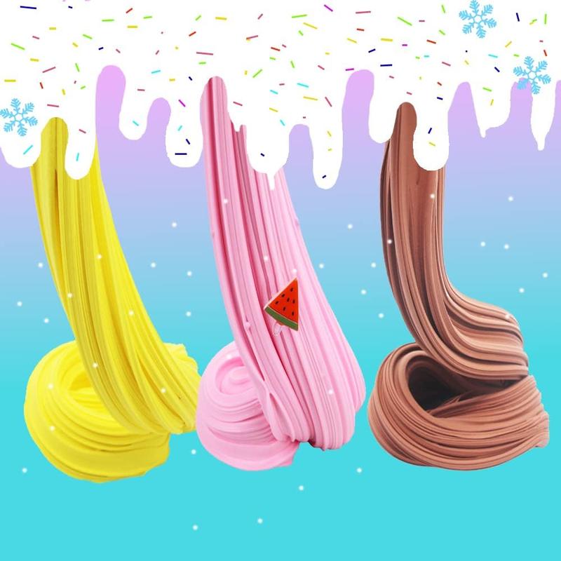 5 Pack Butter Slime Kit, Birthday Gifts for Kids, Party Favor for Girls & Boys, Non Sticky, Super Soft Sludge Toy