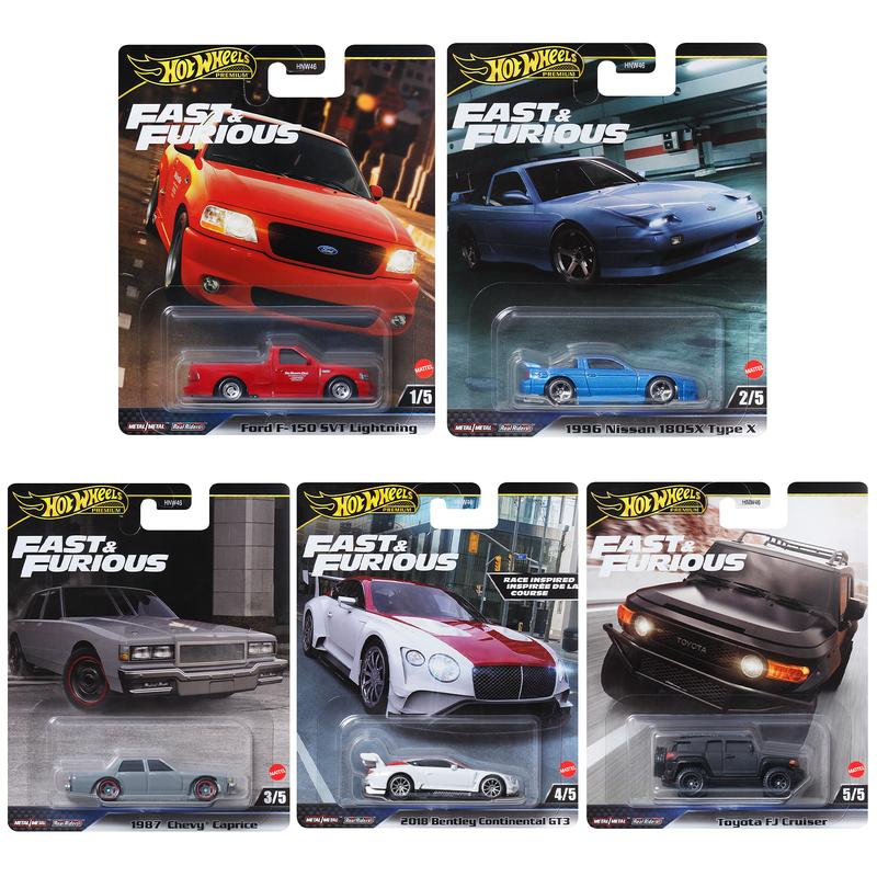 Fast & Furious 2024 Set D - 5 CAR SET, 1:64 Scale, Diecast Model Car