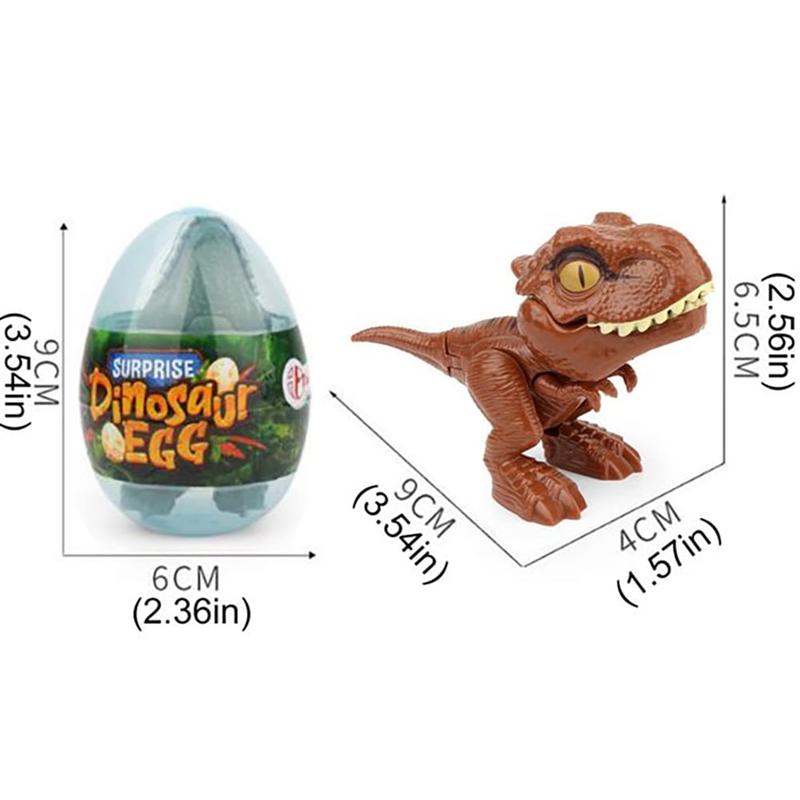 4Pcs Dinosaur Eggs Toys for Kids, 3.2 In Biting Fingers Tyrannosaurus Dinosaur Figure Toys Christmas Party Favors