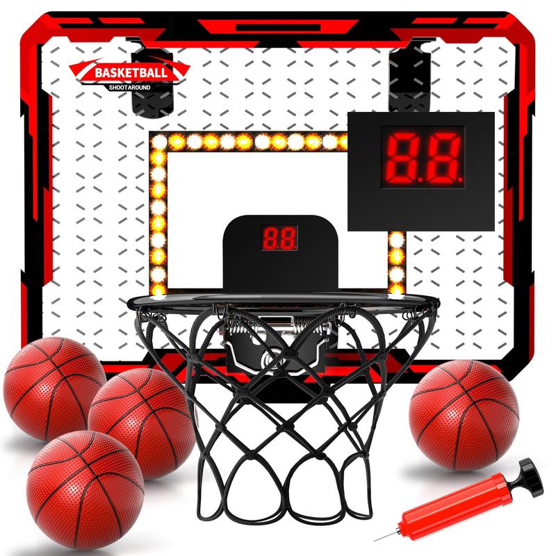 Basketball Hoop Indoor , Mini Basketball Hoop with 4 Balls, Basketball Toys Christmas Birthday Gift