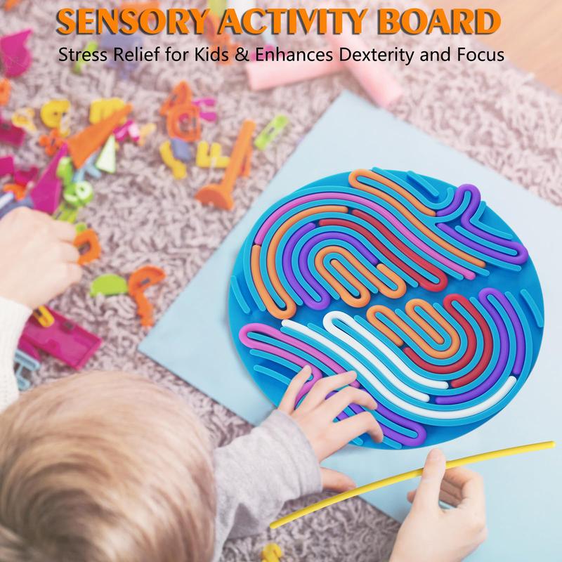 Silicone Sensory Fidget Toys Sensory Activity Board For Stress Anxiety Calm Down Travel Airplane Essentials Toys