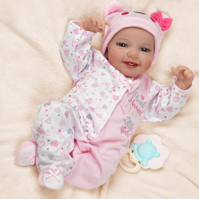 Babeside Series Realistic Lifelike Reborn Baby Dolls - Lovely Awake Realistic-Newborn Baby Dolls Soft Body, Valentine's Day Gift, Real Life Baby Dolls Girl with Gift Box for Kids Age 3+