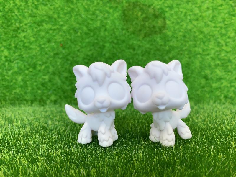 diylpshome miniature cat and dog white base blank art paint set pack of 2