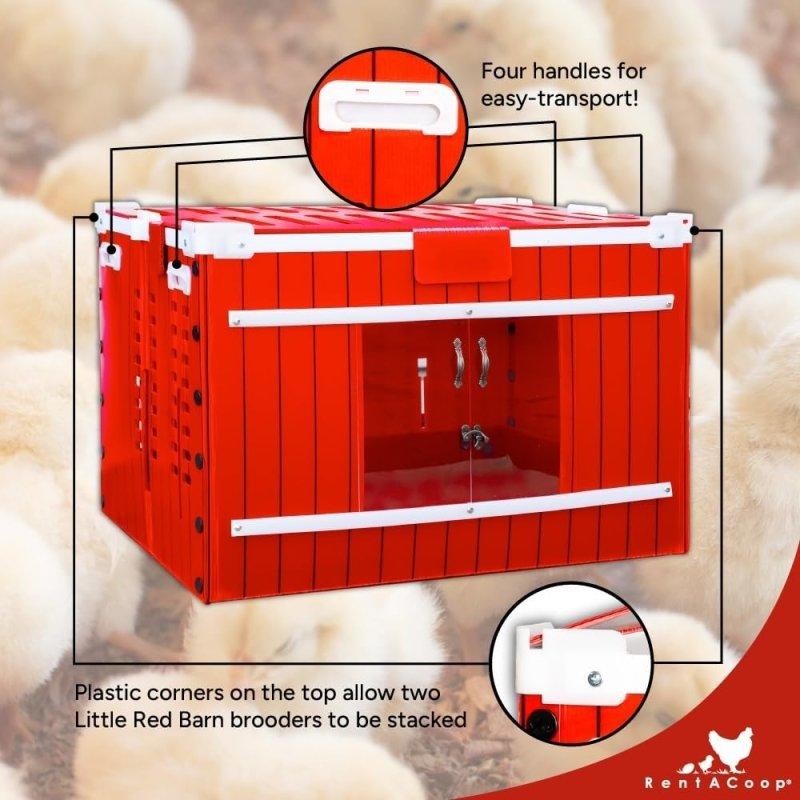 Little Red Barn Chick Brooder (2024 Version) with Jute Brooder Liner