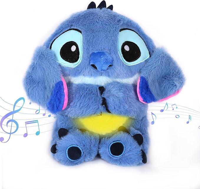 Stit-ch Breathing Animal Plush Toy Bag Charm - Soothing plush toy with realistic breathing, lights and music that relieves anxiety and is an ideal sleep companion