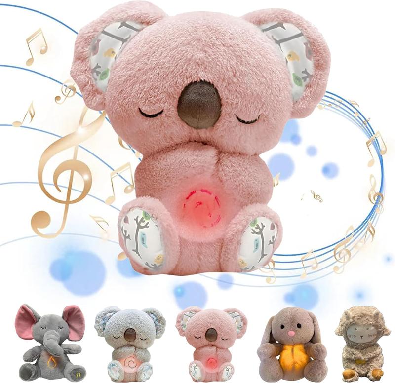 Breathing Relief Koala Bear Plush Toy Calming Otter Plush Toy Stuffed Animal Soother Koala Bear Anxiety Relief Koala Doll Breathing with Sensory Music Lights Rhythmic Breathing Motion