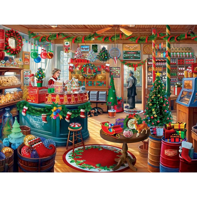 MasterPieces - Happy Holidays - Mistletoe Market 300 Piece EZ Grip Jigsaw Puzzle